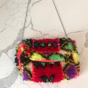 Fuzzy one of a kind crossbody